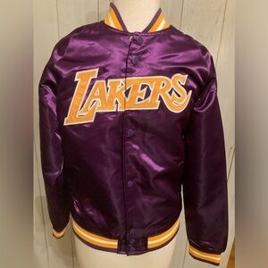 Los Angeles Lakers Mitchell‎ & Ness Hardwood Classics Satin Jacket Youth M 10-12